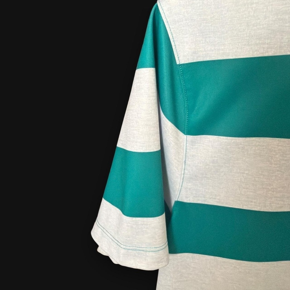 Men's NIKE GOLF Dri-Fit Standard Polo Shirt XL Aqua Green & Gray With Logo - Picture 4 of 7